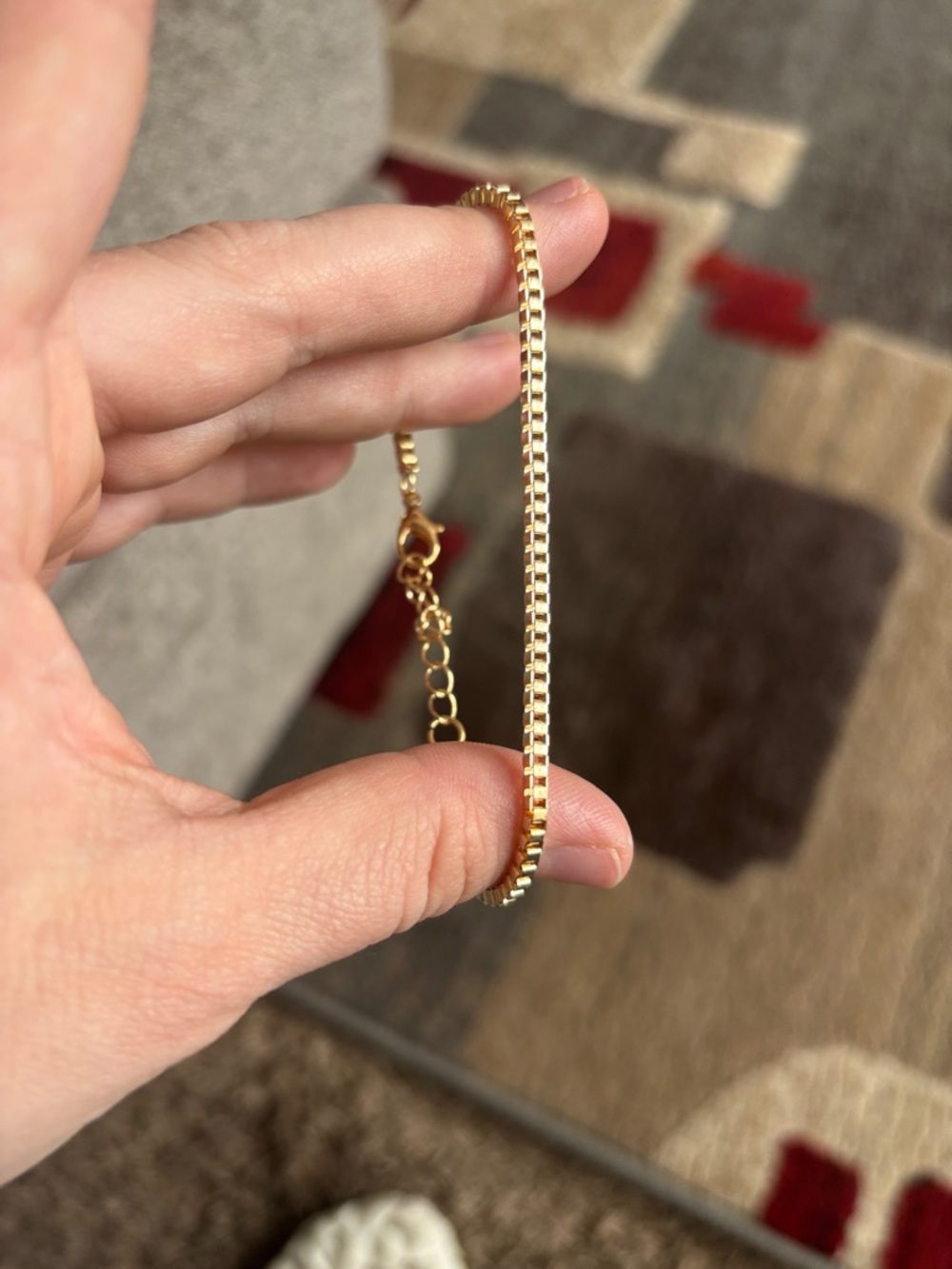 Gold Box Chain Bracelet for Women - Elegant Minimalist Jewelry